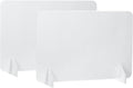 PATIKIL Desk Divider, 2 Set 24 x 16 Inch Acoustic Freestanding Desk Divider Desk Privacy Panel with 4 Pcs Support Feet for Library Office Workstation, White