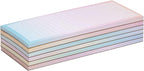 6 Pack Magnetic Notepads for Refrigerator, Grocery, Shopping, To Do Lists, 3.5x9 inch Pastel Rainbow Gradient Note Pads (60 Sheets Each)