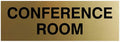 Signs ByLITA Basic Conference Room Sign (Brushed Gold) - Large
