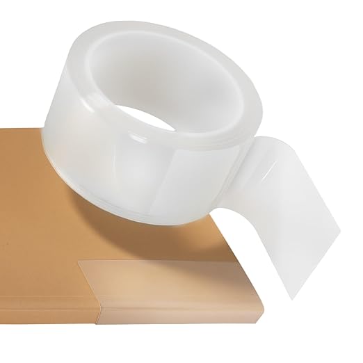 Qyueyue 2 Inch Clear Book Repair Tape, 16.5 Ft Strong Adhesive Binding Tape for Textbook Spine, Photo Album, Archival Safe Library Repair Supplies, Invisible Mending Tape
