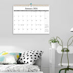 2026 Calendar - 18 Months Calendar 2026-2027 from January 2026 - June 2027, Wall Calendar 2026-2027 with Thick Paper, 11.5" x 14.5", Black