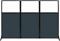 Versare Workstation Partition | Portable Wall Divider | Modern Office Cubicle | Free Standing Privacy Screen | Flexible Work Space | 99" x 70" W/Window, Blue Spruce Fabric Panels