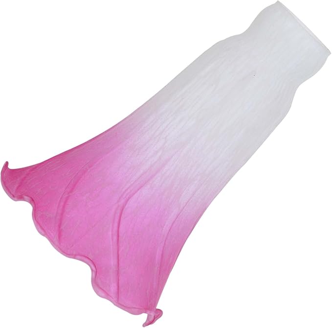 Bieye LS02 Lily Flower Blown Glass Lampshade (White Pink, Opening I.D. 1.26" x O.D. 1.5")