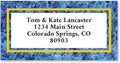 Blue Granite Personalized Border Return Address Labels- Set of 144 1-1/8" x 2-1/4" Self-Adhesive, Flat-Sheet Labels, by Colorful Images