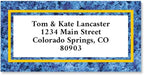 Blue Granite Personalized Border Return Address Labels- Set of 144 1-1/8" x 2-1/4" Self-Adhesive, Flat-Sheet Labels, by Colorful Images