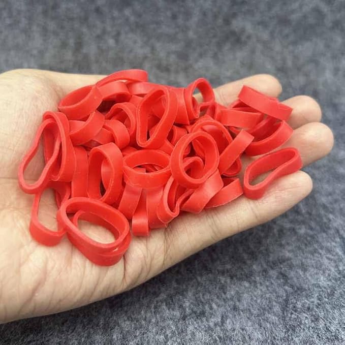 500pcs Red Color Mini Rubber Bands Elastic Bands Rubber Band for Organizing File Ties Bands School Office Supplies Stationery Holder Band Loop