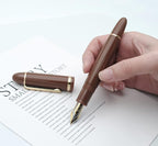 JINHAO X159 Fountain Pen (EF Nib 0.38mm, Coffee with Gold Clip)