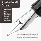 Conklin Duragraph Fountain Pen Orange Nights - Fine Nib, Luxury Writing Instrument with Vibrant Orange Finish
