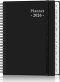 2026 Planner - Planner 2026 from January 2026 to December 2026 with 12 Monthly Tabs, Flexible Cover, Inner Pocket, 8.5" x 11", Black
