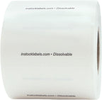 Dissolvable Blank Shelf Life Labels for Food Rotation Prep 1 x 2 Inch 500 Adhesive Stickers