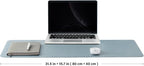 Cork Desk Mat - Dual-Sided Desk Pad for Office and Home - Desk Organization and Accessories - Ideal for Large Mouse Pad and Desk Mats on Top of Desks(Light Blue,80cmx 40cm)