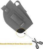 Concealed Carry Gun Holster with Mag Pouch Fits Handgun with Laser Light Mounted IWB OWB Ambidextrous Use by Convertible Clip