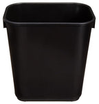 Amazon Basics Small Trash Can, Rectangular Commercial Office Wastebasket, 3 Gallon (Pack Of 6), Black
