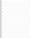 Letter Size Discbound Refill Paper, 11 Disc Paper Refill for Note-Taking System Discbound Planner, 100Sheets / 200Pages Discbound Paper, 100gsm, White, 8.5'' x 11''