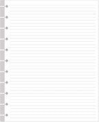 Letter Size Discbound Refill Paper, 11 Disc Paper Refill for Note-Taking System Discbound Planner, 100Sheets / 200Pages Discbound Paper, 100gsm, White, 8.5'' x 11''