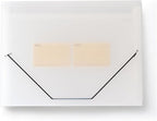 Expanding File Folder with Tabs, 13 Pockets File Organizer Accordion File Holder ，with Elastic Buckles Closure, A4 Paper Document Organizer for Home School Office (1, Transparent White)
