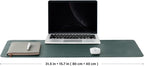 Cork Desk Mat - Dual-Sided Desk Pad for Office and Home - Desk Organization and Accessories - Ideal for Large Mouse Pad and Desk Mats on Top of Desks(Dark Green,80cmx 40cm)