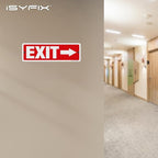 iSYFIX Exit Signs 12 Pack 12x4 Inch with Directional Right Arrows - Rust Free Aluminum, Laminated for UV, Weather, Scratch Resistance - Ideal for Offices, Schools, Theaters, Restaurants