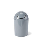 Umbra 1.25 Gallon Mini Waste Can with Removable Swing-Top Lid - Small Garbage Bin for Kitchen, Bathroom, Bedroom, Office - Compact Trash Can Fit Under Tables & Counters - Steel Blue