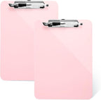 TFDLCG zm 2 Pack Pink A4 Clipboard with Pen Holder,Standard Letter Size,Heavy Duty Clip Boards 8.5x11,Cute Clipboards for Women Kids Students,Nurses, School Office Home Supplies