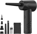 Cordless Air Duster, Rechargeable Electric Compressed Air Blower with 6000mAh Battery, Brushless Motor, Portable Dust Blower with Multiple Nozzles for Electronics, Keyboard, Computer, Outdoor Use