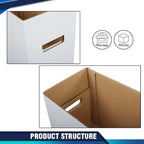 PIT66 3 Pack Comic Book Storage Comic Book Box Holds 150-175 Comics Collapsible and Stackable Comic Short Box Moistureproof Comic Box Stackable Archival Cardboard