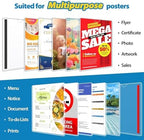 Magnetic Sign Holder Wall Mount 8.5 x 11, Plastic Door Display Frame for Fridge Window, 2Pack