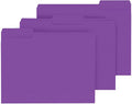 File Folder, PANDRI 120 Pack File Folder, 1/3 Cut Tab, Letter Size, Filing Folder for Office School Business, Purple