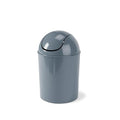 Umbra 1.25 Gallon Mini Waste Can with Removable Swing-Top Lid - Small Garbage Bin for Kitchen, Bathroom, Bedroom, Office - Compact Trash Can Fit Under Tables & Counters - Slate Blue