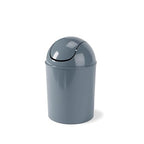 Umbra 1.25 Gallon Mini Waste Can with Removable Swing-Top Lid - Small Garbage Bin for Kitchen, Bathroom, Bedroom, Office - Compact Trash Can Fit Under Tables & Counters - Slate Blue