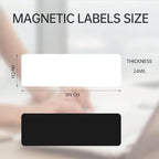 OQUYDEA 40-Pack Dry Erase Magnetic Labels - Waterproof, Eco-Friendly, Reusable Name Tags for Classroom, Office, Cabinet, Whiteboard, Fridge & More (White, 1x3 inches)…