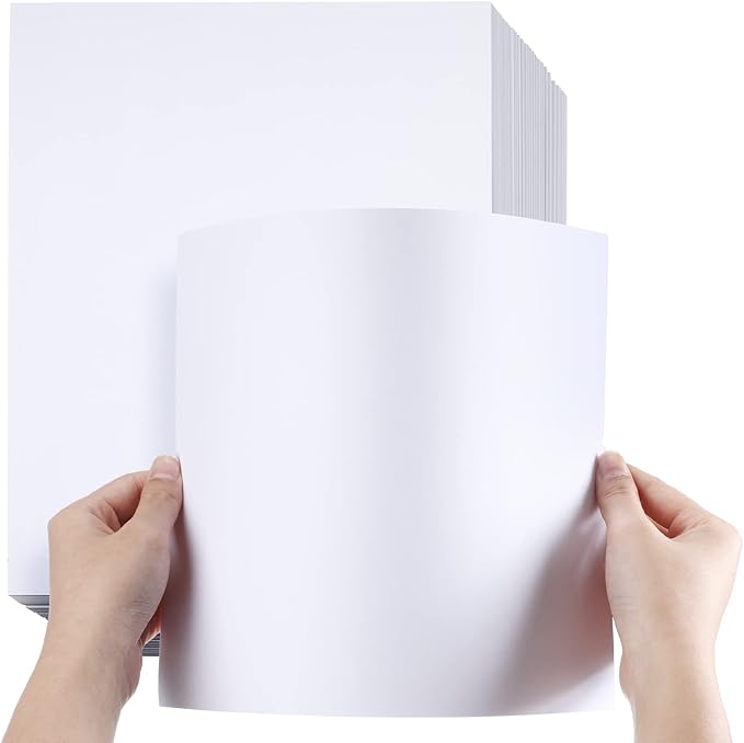 Fainne 200 Sheets 8.5 x 11 Inches Card stock Thick Paper Heavyweight Card Stock Printer Paper 250 GSM 92 lb Cover 170 lb Text for Invitations Menus Crafts DIY Projects(White)