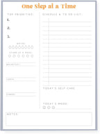 Graphique Self Care To-Do List Notepad | 150 Tear-Away Sheets | Task Planner | Daily Organizer | Memo Writing Pad | Priority Checklist | Undated | 6” x 8”