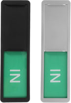 Mipcase 2pcs Office Door Status Signs Sliding Indicators for Meeting Rooms Office Workspaces Silver and Black with Red Unavailable Green Available Suitable for Hospitals Hotels