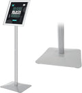 Golemas Sign Stand for Display, 11lbs Integrated Rod Heavy Duty Pedestal Floor Signage Stand Holder, for Outdoor or Indoor Advertising (8.5 x 11, Silver)