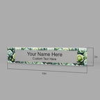 Signs ByLITA Floral Pattern Customized Nameplate | Sage Rose Personalized Full Color Acrylic Desk Sign