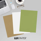 LUXPaper 8.5" x 11" Paper | Letter Size | Avocado Green | 70lb. Text | 250 Qty