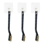 YiwerDer 9PCS MINI Brass Brushes Set, Curved Handle Scratch Wire Toothbrush, Cleaning Welding Slag and Rust