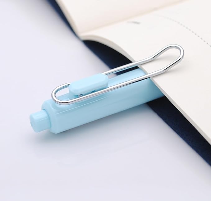 xixixiaozhu OASO K018 Sealed Retractable Fountain Pen Set 0.5mm with 2pcs Blue Ink Cartridges Smooth Writing for School Students (Light Blue)