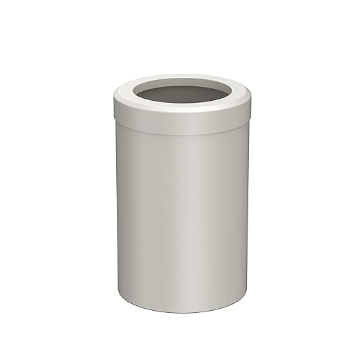 Gatco 1931, Modern Round Waste Basket, Matte Pearl