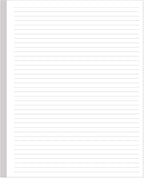 Unpunched Line Paper - 100 Sheets/200 Pages Loose Leaf Paper Line Refills, Letter Size, 100gsm, White, 8.5" x 11"
