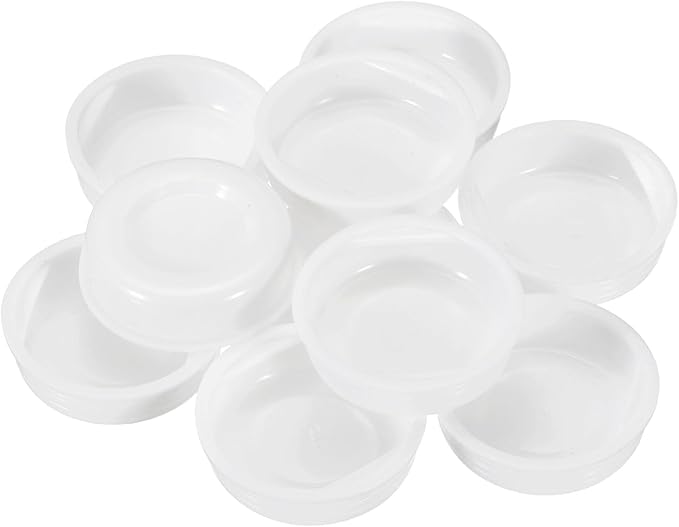 PATIKIL 100 Pcs Mailing Tube Plastic End Caps 1.3" ID PE Round Cardboard Shipping Tube Lids White Protective Poster End Caps for Paper Documents Artwork Storage