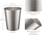 Monarch Abode Metal Bathroom Trash Can – Waste Basket for Bedroom, Office Desk, & Dorm, Handcrafted, Durable Decorative Pewter Small Trash Can Bathroom Garbage Bin Wastebasket