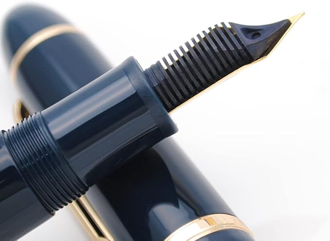 JINHAO X159 Fountain Pen (EF Nib 0.38mm, Dark Blue with Gold Clip)