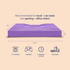 Purple Ultimate Seat Cushion | Pressure Reducing Grid Designed for Ultimate Comfort | Designed for Gaming | Made in The USA