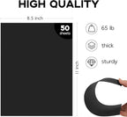 50 Pack Black Cardstock 8.5 x 11, Goefun 65lb Card Stock Printer Paper for Halloween, Scrapbooking, Crafts, Invitations, DIY Cards