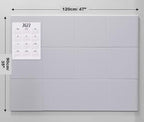 DECORITA Felt Wall Tiles | Large Cork Board Alternative | Aesthetic Felt Bulletin Board for Office, Home & Classroom | Large Cork Boards for Walls Pinboard (12-Pack) | Gray White