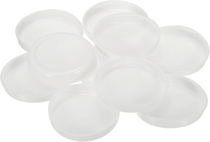 PATIKIL 100 Pcs Mailing Tube Plastic End Caps 2.6" ID PE Round Cardboard Shipping Tube Lids White Protective Poster End Caps for Paper Documents Artwork Storage