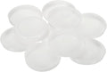 PATIKIL 100 Pcs Mailing Tube Plastic End Caps 2.6" ID PE Round Cardboard Shipping Tube Lids White Protective Poster End Caps for Paper Documents Artwork Storage