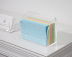SEVENY 1 PACK 3x5 Acrylic Index Card Holder Business Card Display Stand for Desk File Note Clear Postcard Stand Index Card Rack Acrylic Business Card Stand for Office Business Classroom (No Card)